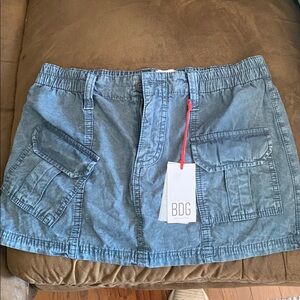 BDG Denim Blue Cargo Skirt